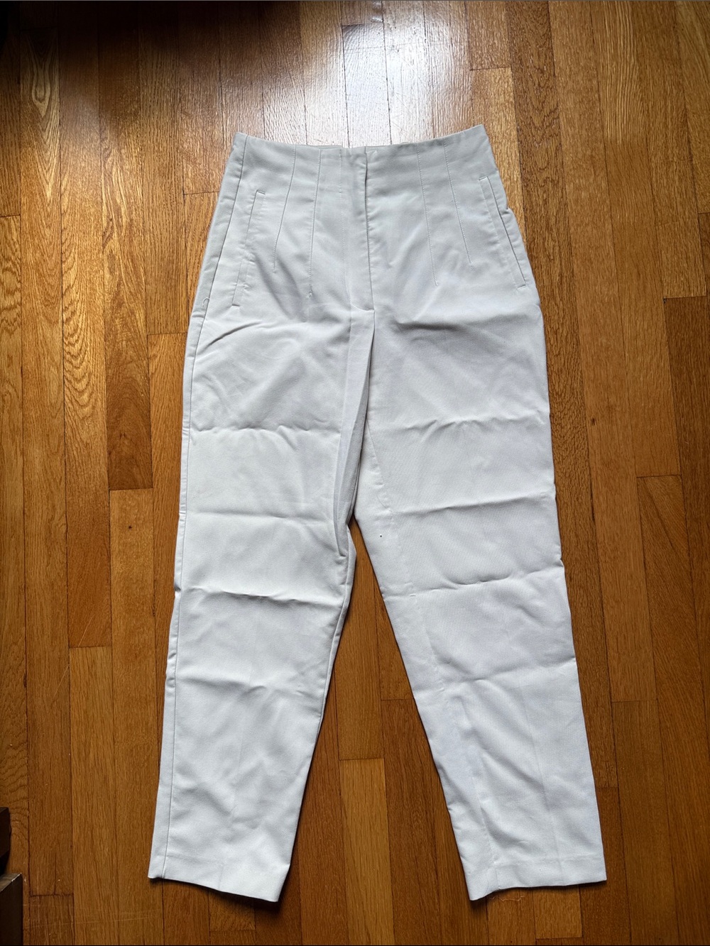 Zara oyster white high waisted pants size medium